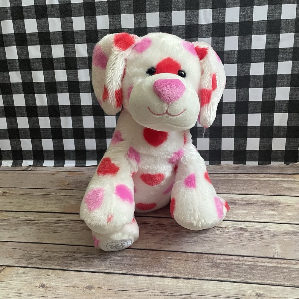 Build A Bear Plush - Hearts For You Pup - 25th Anniversary Dog